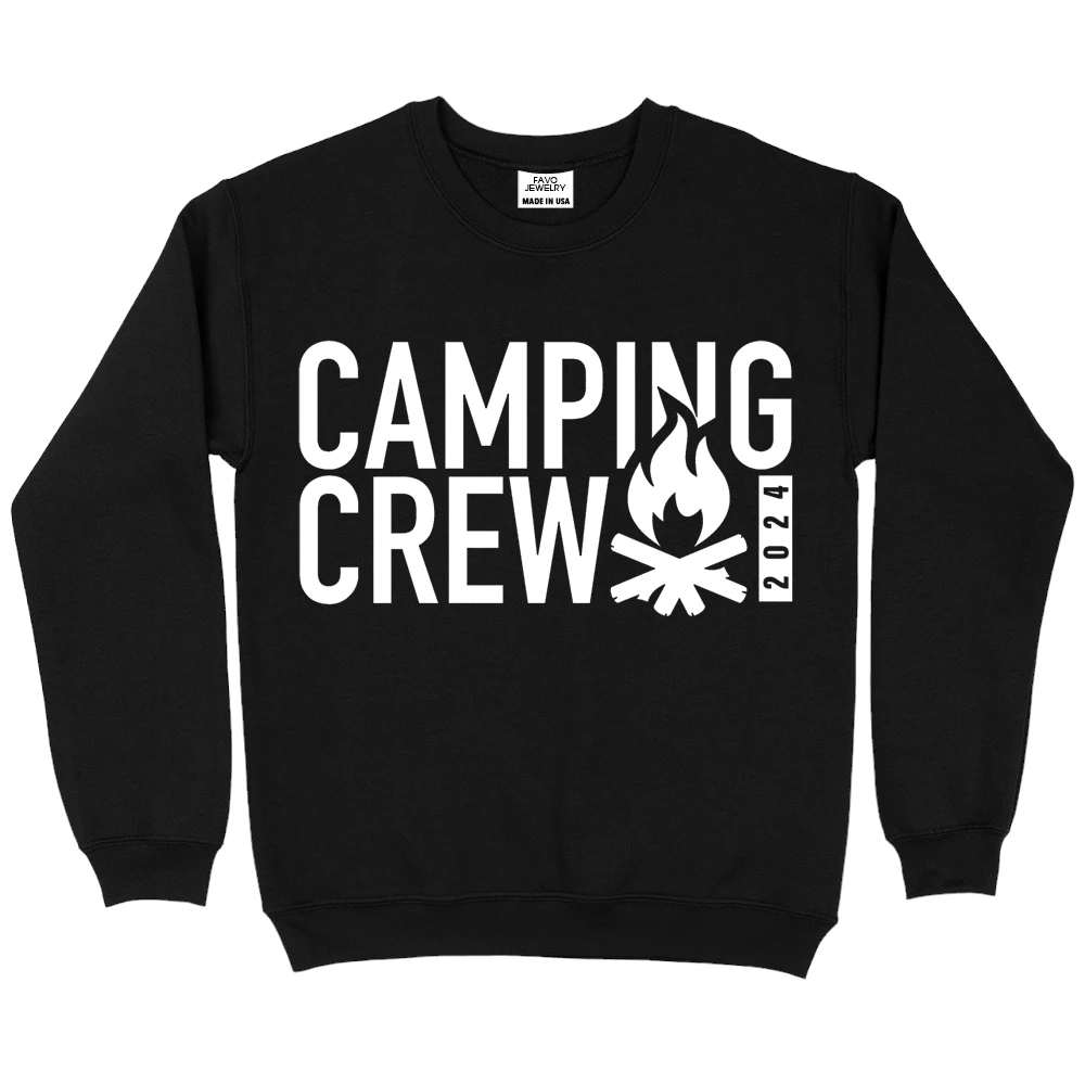 Camping Crew 2024 Sweatshirt – Black