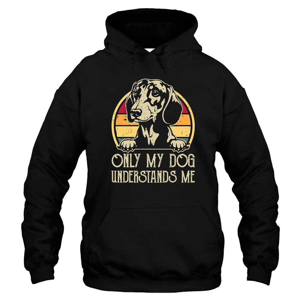 Only My Dog Understands Me Hoodie - Black