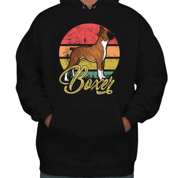 Boxer Dog Love Hoodie - Black