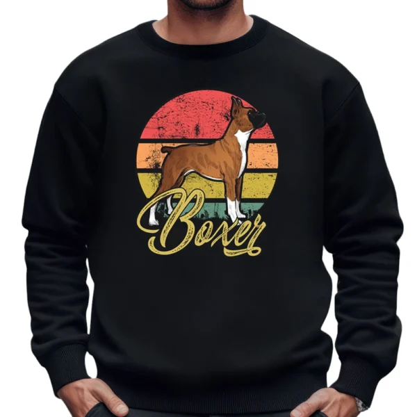 Boxer Dog Love Sweatshirt - Black