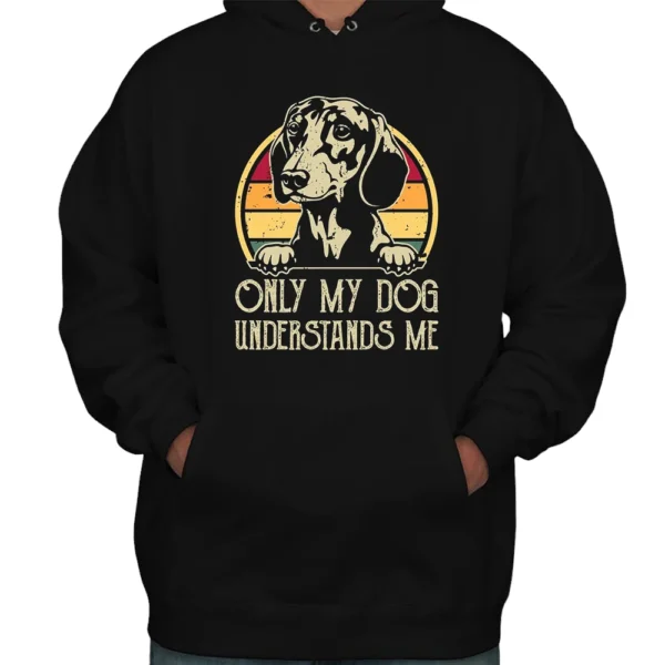 Only My Dog Understands Me Hoodie - Black